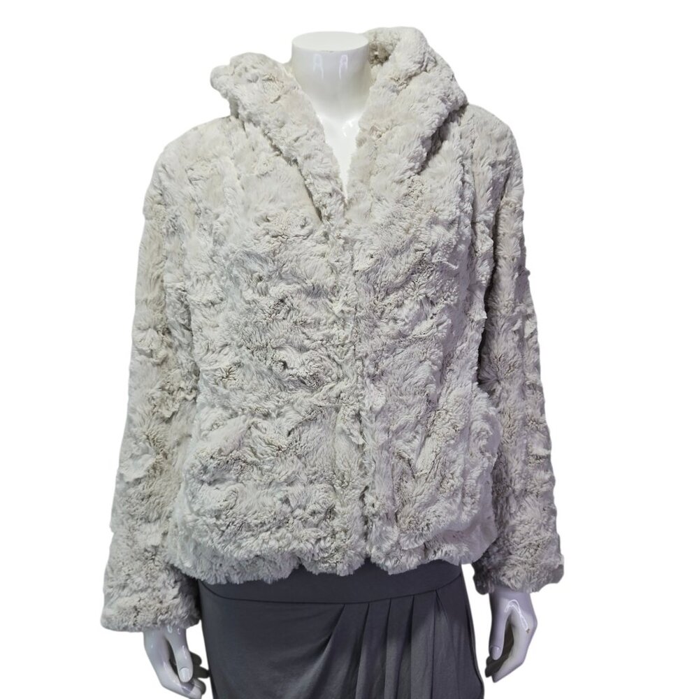 Anthropologie Tiny Editions Glacie Faux Fur Jacket Women's LP Petite